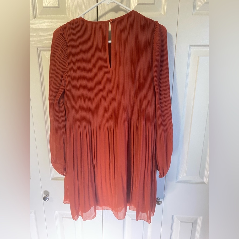New Aritzia Wilfred Daydreamer Mini Dress Pleated chiffon mini dress - Picture 7 of 11